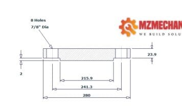 blind flange dn150 class 150 rf pipe 6 inch