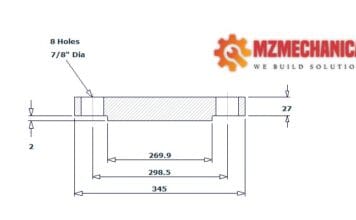 blind flange dn200 class 150 rf pipe 8 inch