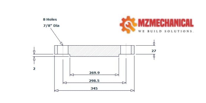 blind flange dn200 class 150 rf pipe 8 inch