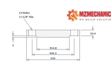 blind flange dn350 class 150 rf pipe 14 inch