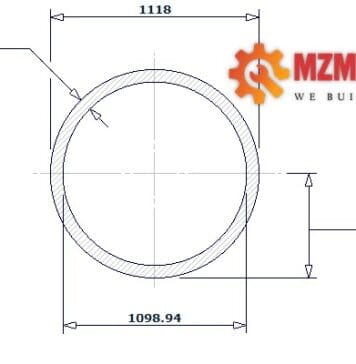 pipe dn1100 sch std 44 inch