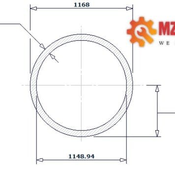 pipe dn1150 sch std 46 inch