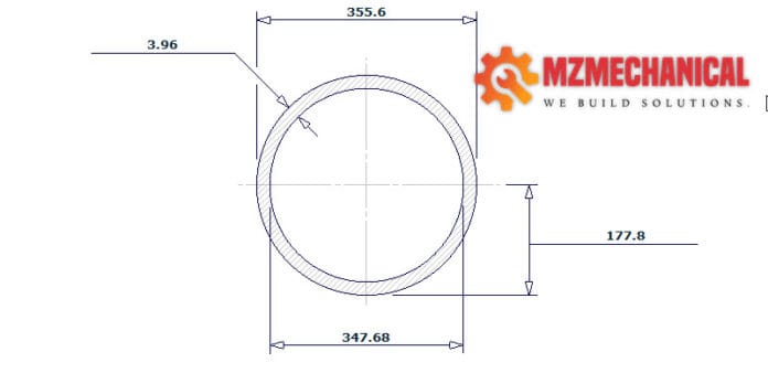 pipe dn350 sch 5s 14 inch