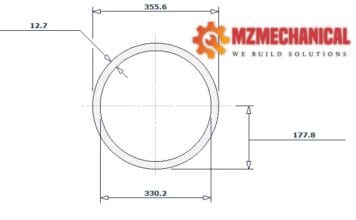 pipe dn350 sch 80s 14 inch