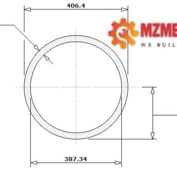 pipe dn400 sch std 16 inch