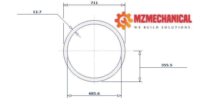 pipe dn700 sch 20 28 inch