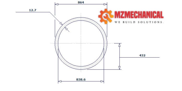 pipe dn850 sch 20 34 inch