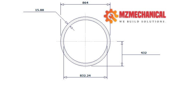 pipe dn850 sch 30 34 inch