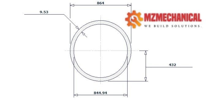 pipe dn850 sch std 34 inch